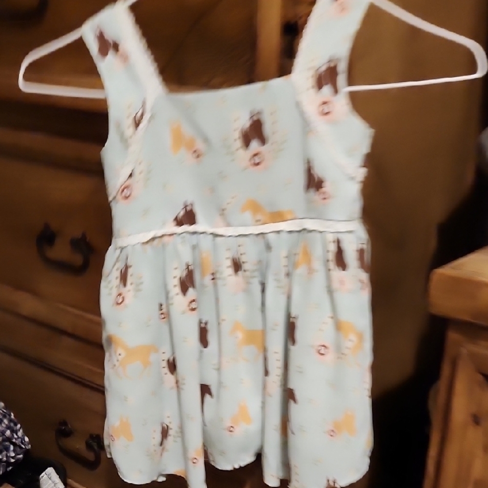 Kids Horse Print Sleeveless Top